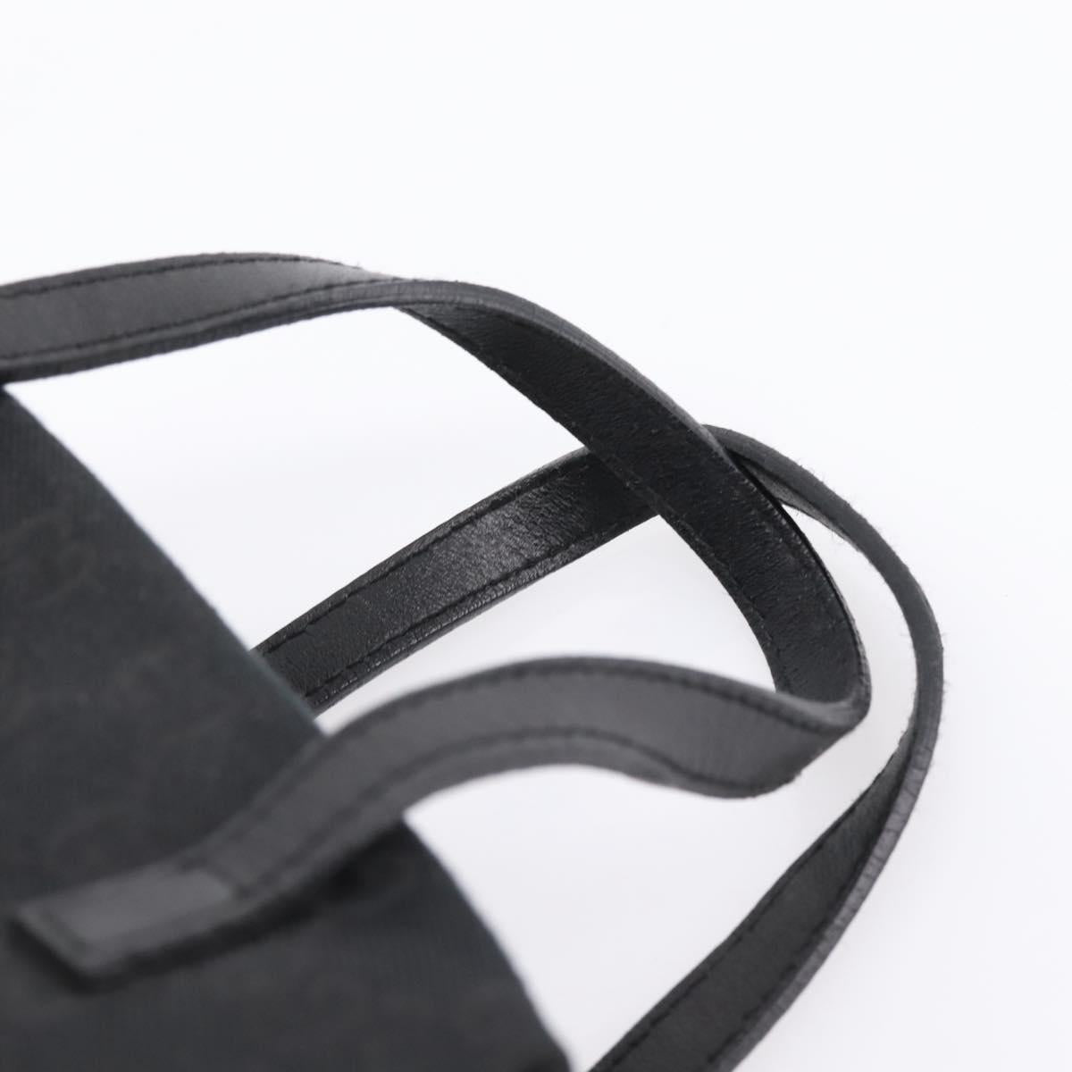 GUCCI GG Canvas Hand Bag Black Silver 124542 Auth 202331A