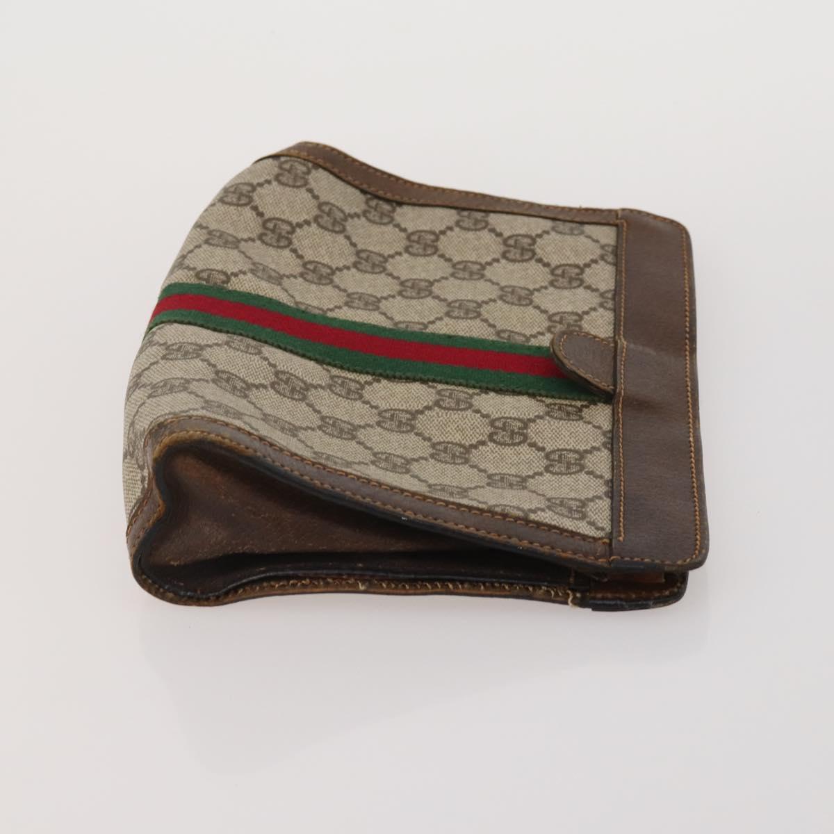 GUCCI GG Canvas Supreme Sherry Line Waist Clutch Tote 3 Set Beige Auth 202333