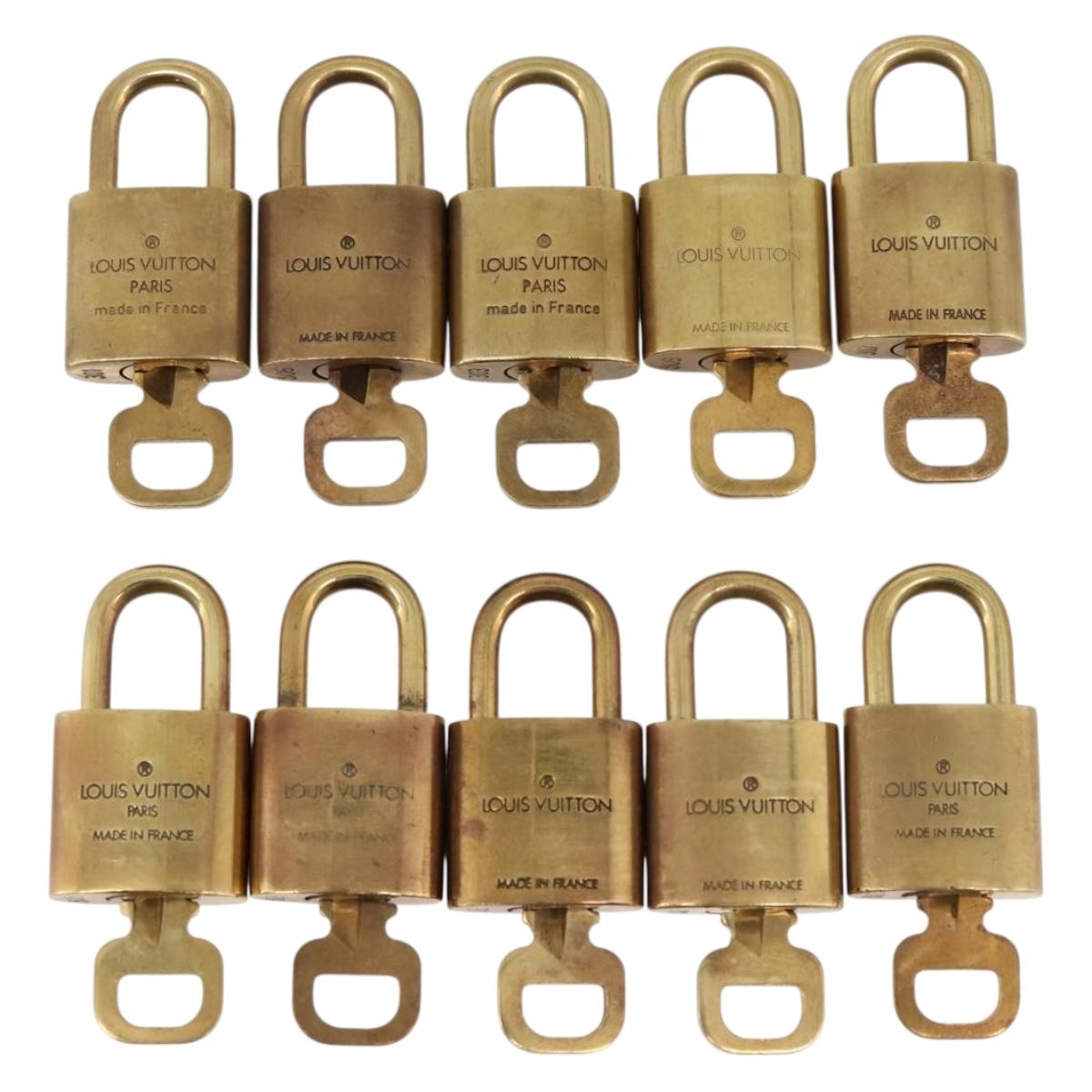 LOUIS VUITTON Padlock 10 Set Padlock metal Gold LV Auth 202413