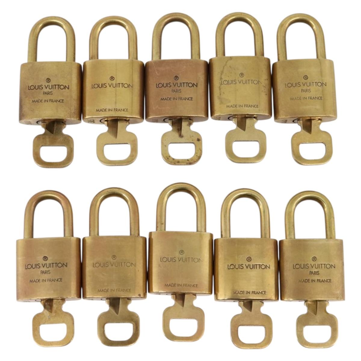 LOUIS VUITTON Padlock 10 Set Padlock metal Gold LV Auth 202414