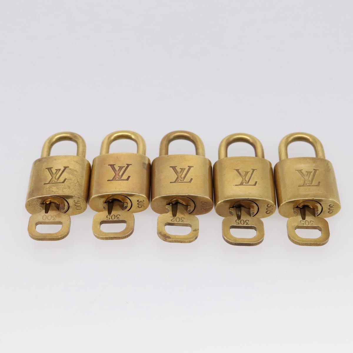 LOUIS VUITTON Padlock 10 Set Padlock metal Gold LV Auth 202414