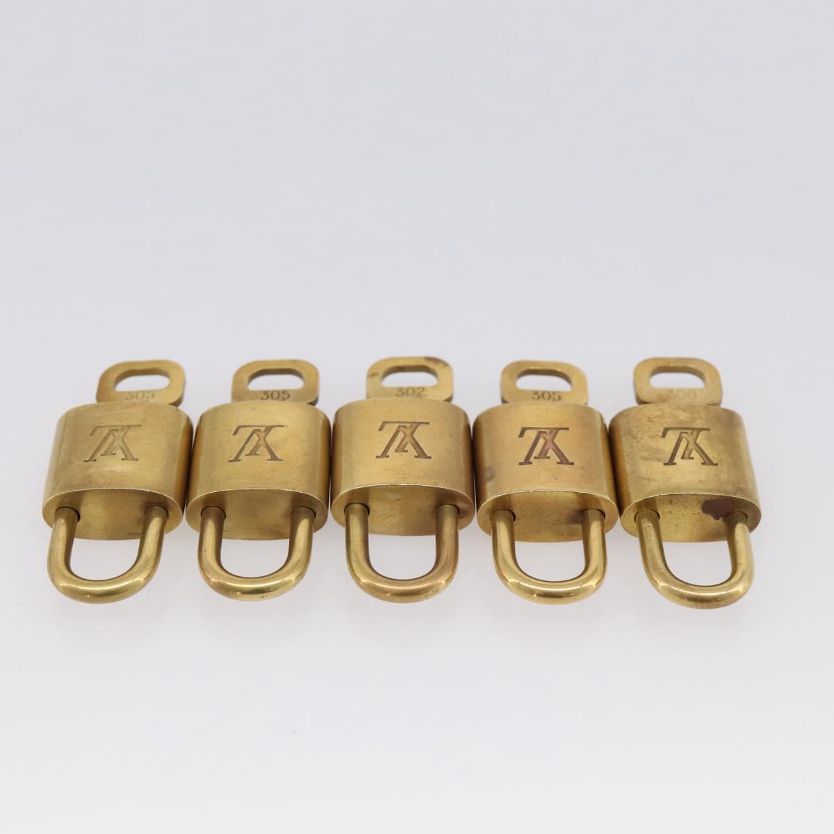LOUIS VUITTON Padlock 10 Set Padlock metal Gold LV Auth 202414
