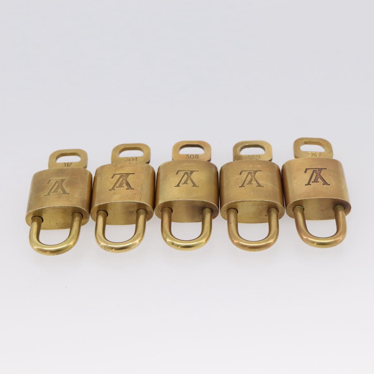 LOUIS VUITTON Padlock 10 Set Padlock metal Gold LV Auth 202414