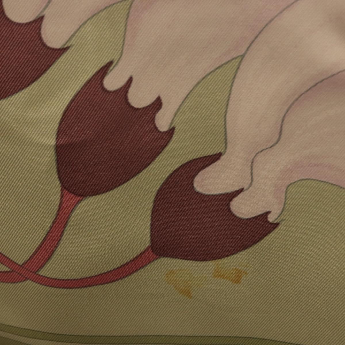 HERMES Scarf Silk Green Auth 202418