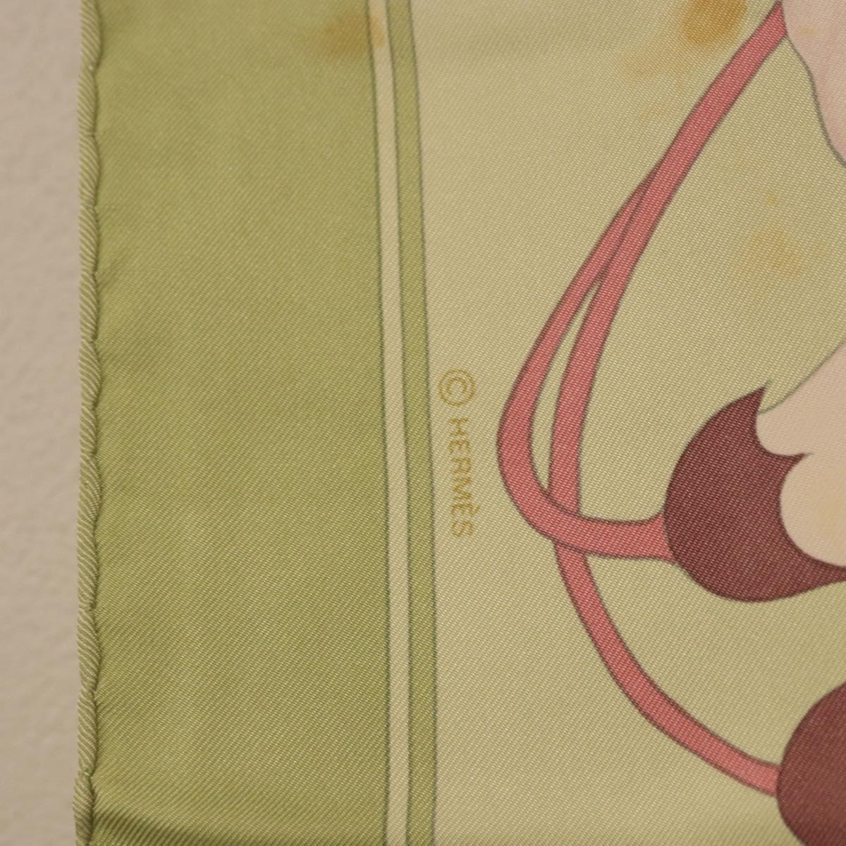 HERMES Scarf Silk Green Auth 202418