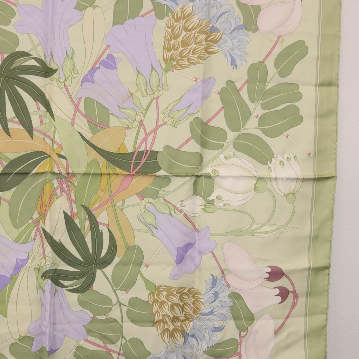 HERMES Scarf Silk Green Auth 202418