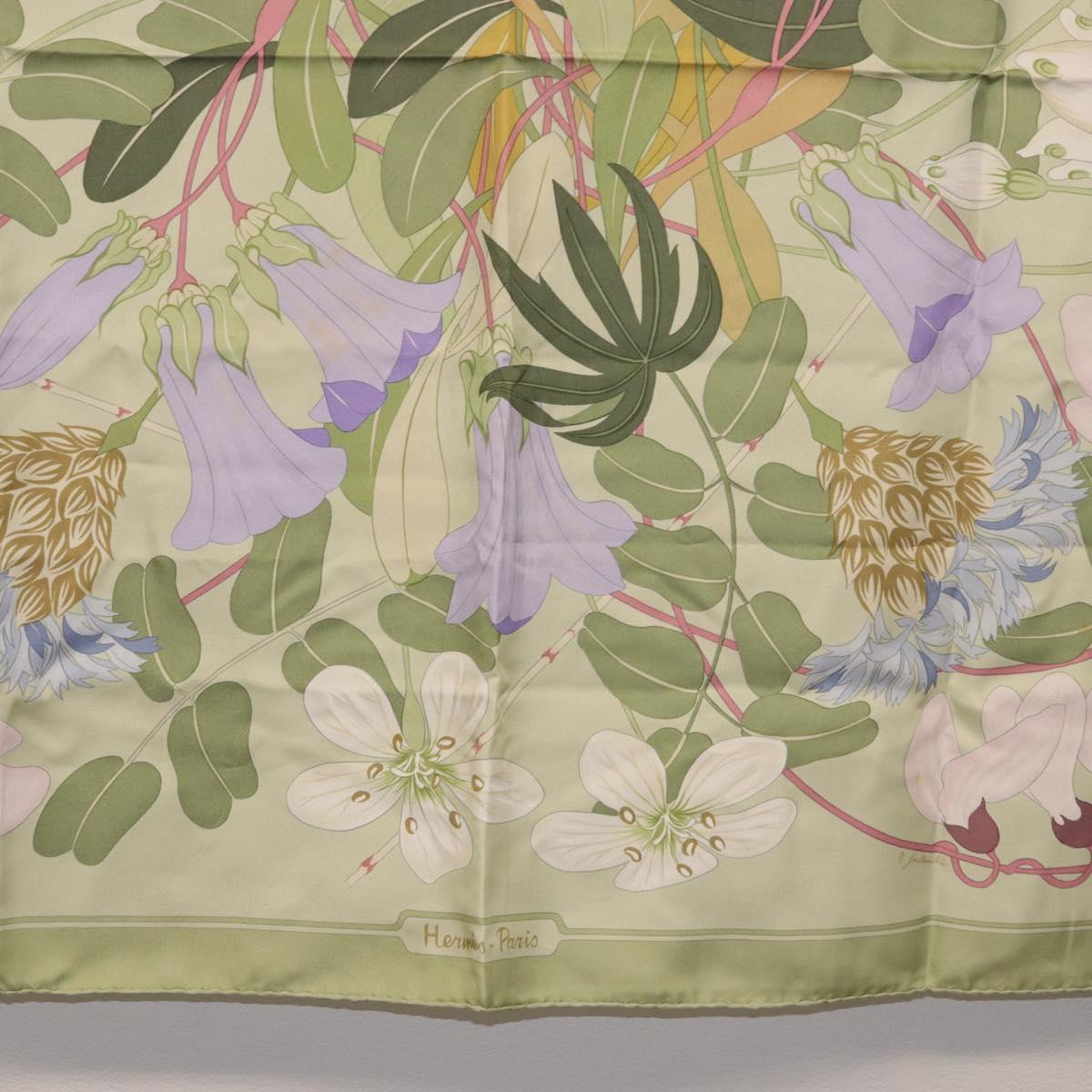 HERMES Scarf Silk Green Auth 202418