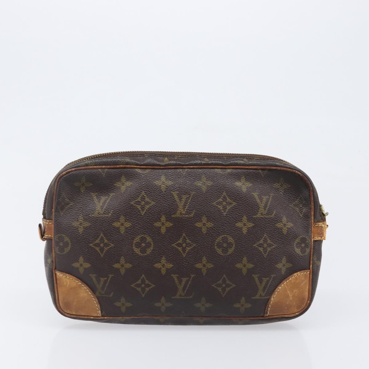 LOUIS VUITTON Monogram Marly Dragonne GM Clutch Bag 2 Set M51825 LV Auth 202425