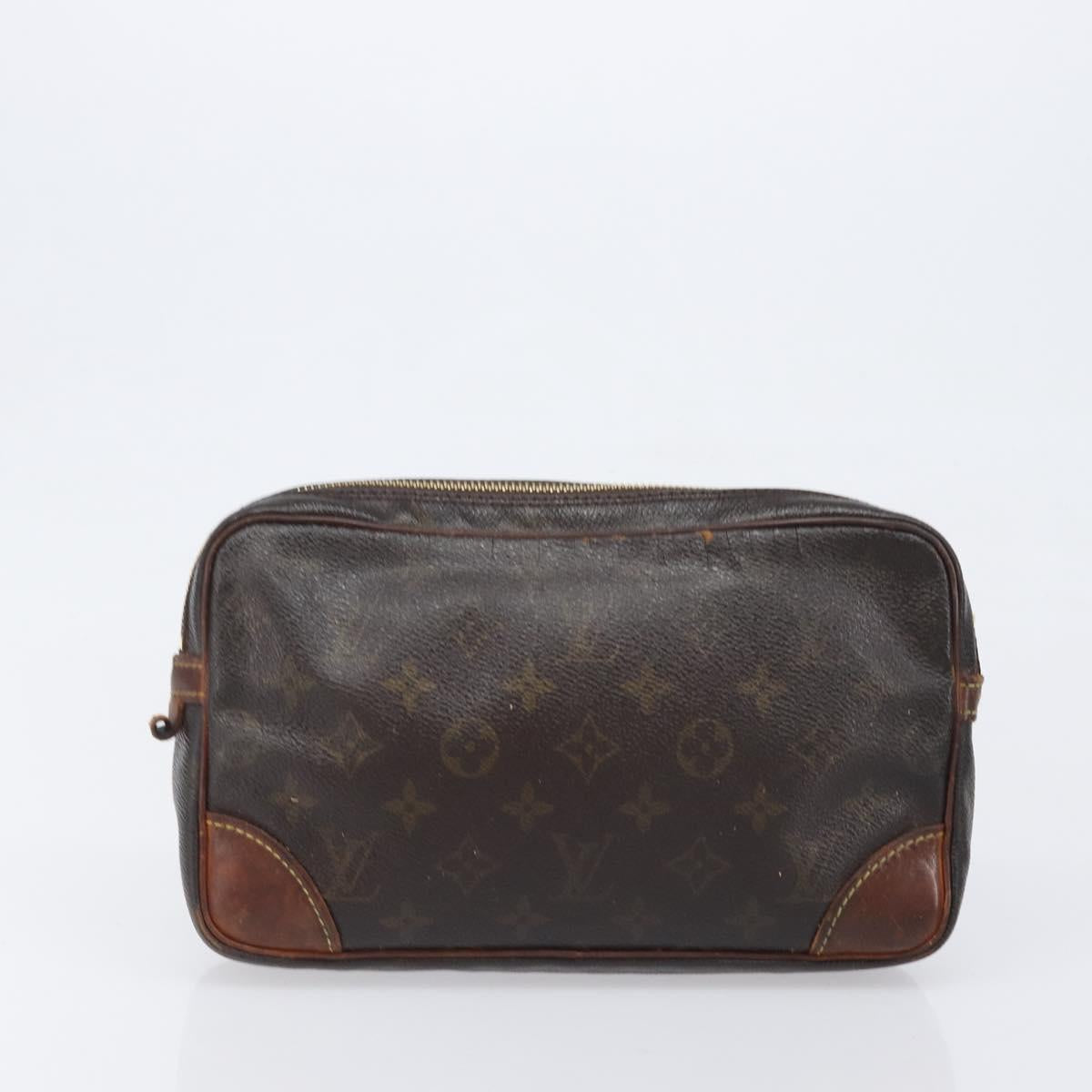 LOUIS VUITTON Monogram Marly Dragonne GM Clutch Bag 2 Set M51825 LV Auth 202425
