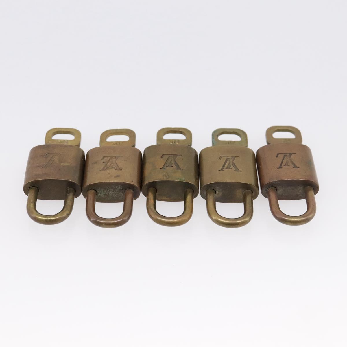 LOUIS VUITTON Padlock 10 Set Padlock metal Gold LV Auth 202428