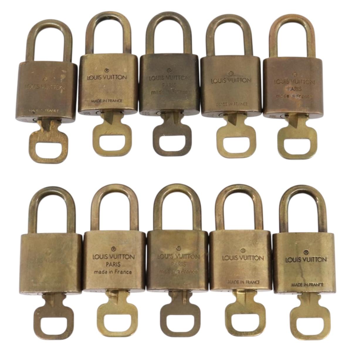 LOUIS VUITTON Padlock 10 Set Padlock metal Gold LV Auth 202429