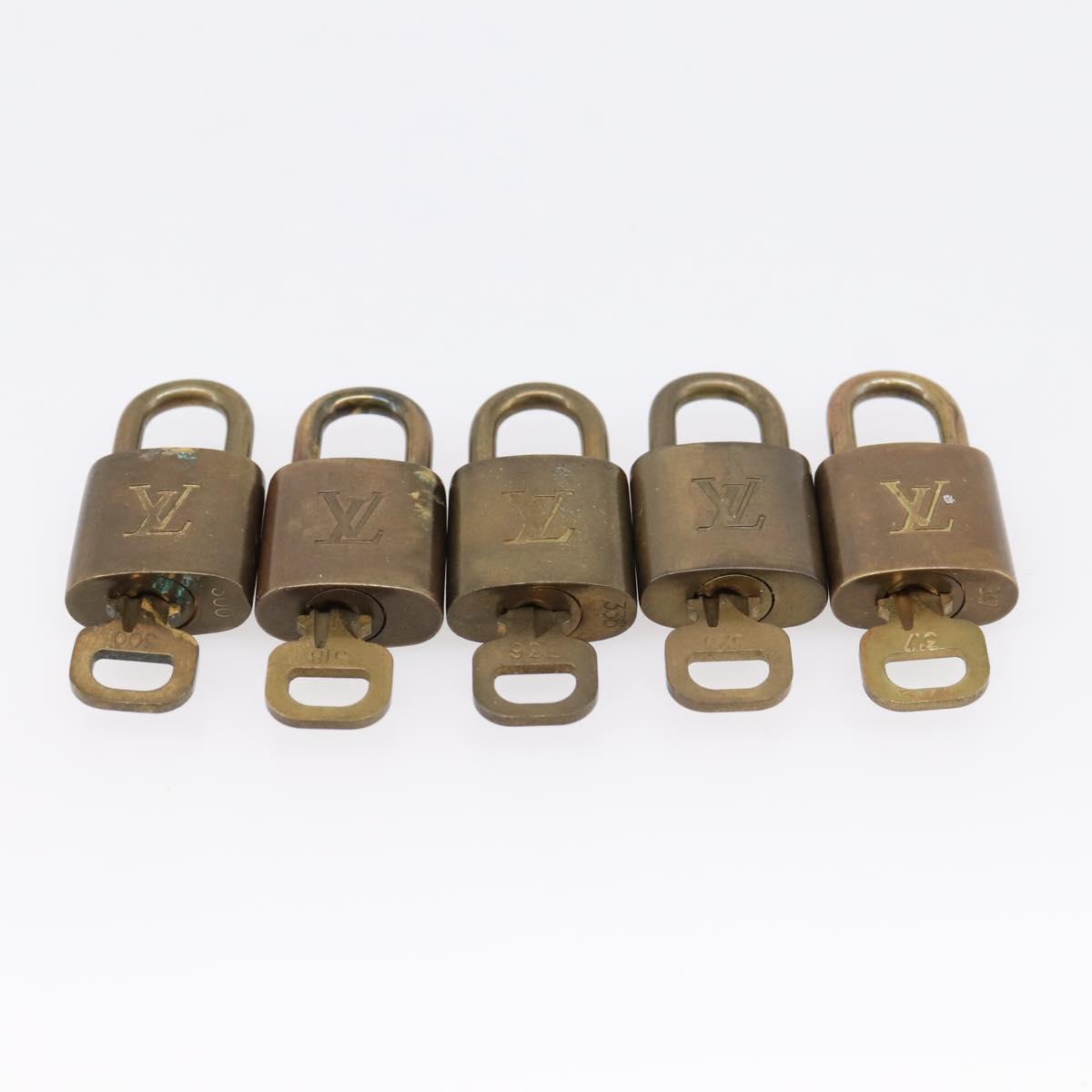 LOUIS VUITTON Padlock 10 Set Padlock metal Gold LV Auth 202429