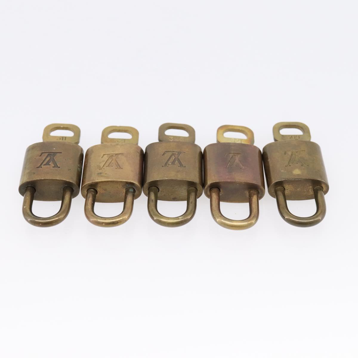 LOUIS VUITTON Padlock 10 Set Padlock metal Gold LV Auth 202429
