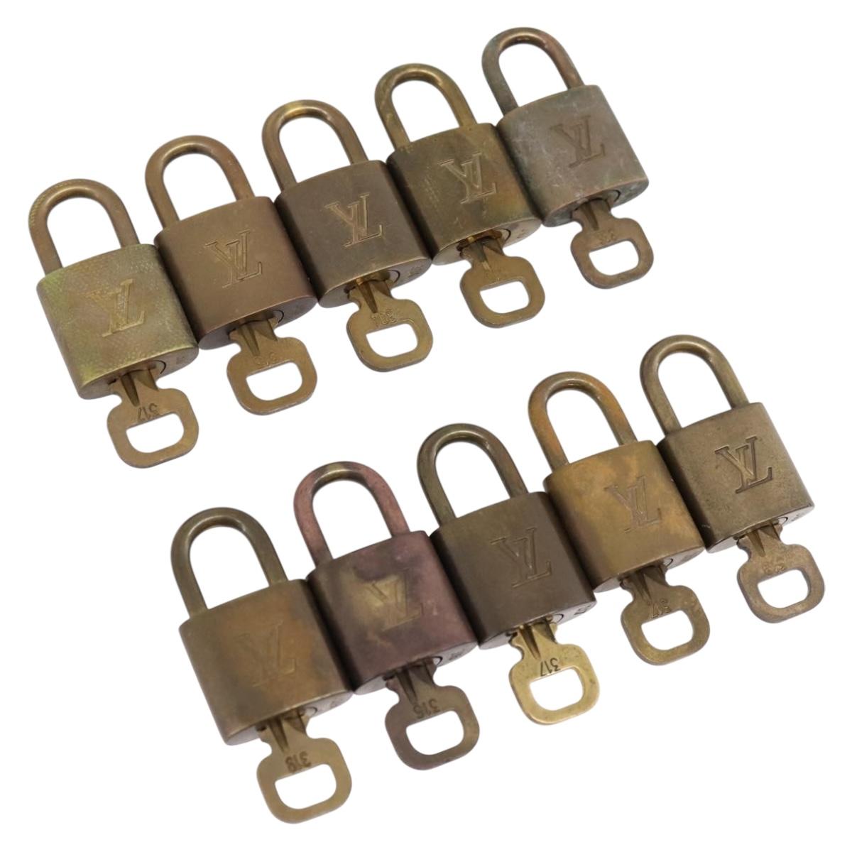 LOUIS VUITTON Padlock 10 Set Padlock metal Gold LV Auth 202430