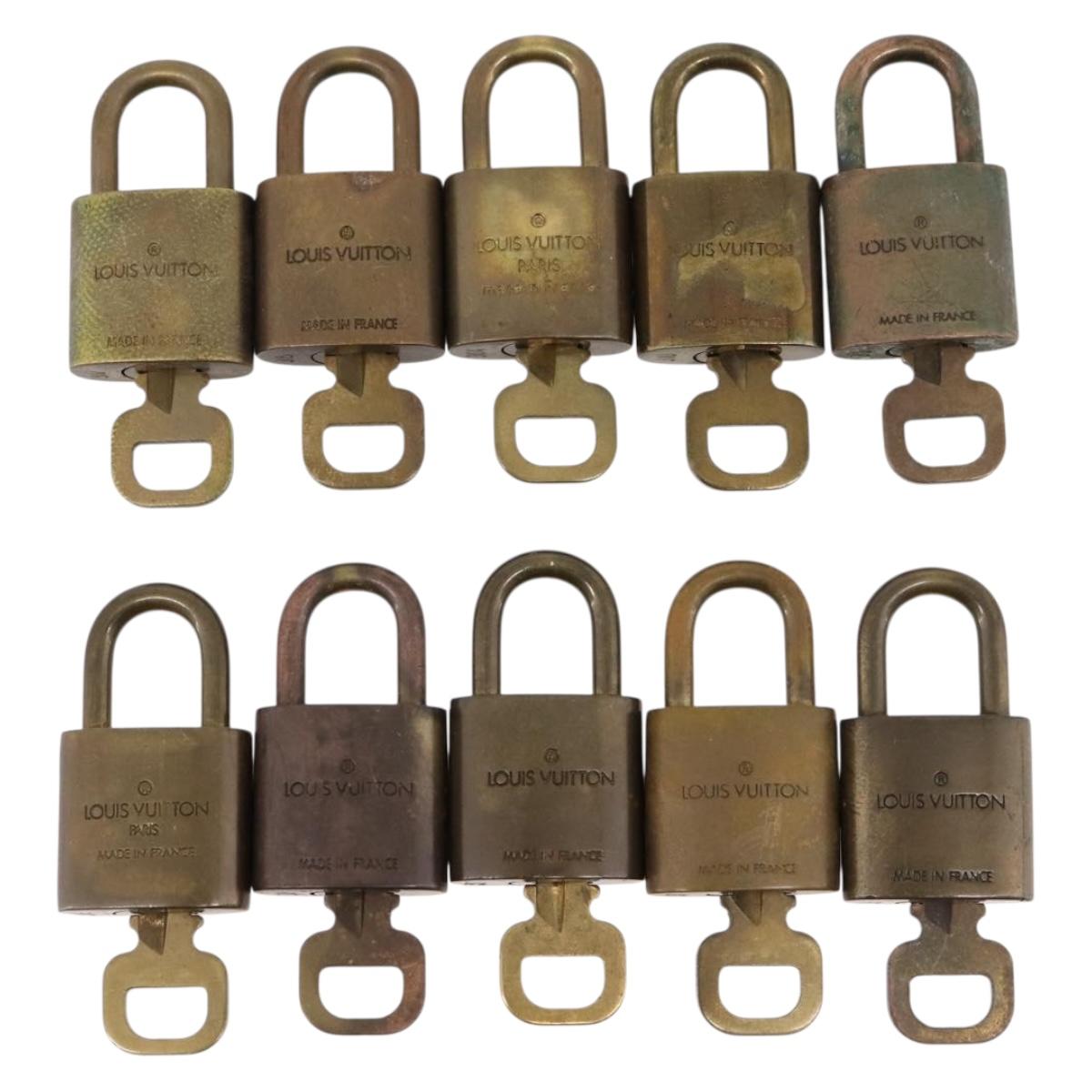 LOUIS VUITTON Padlock 10 Set Padlock metal Gold LV Auth 202430