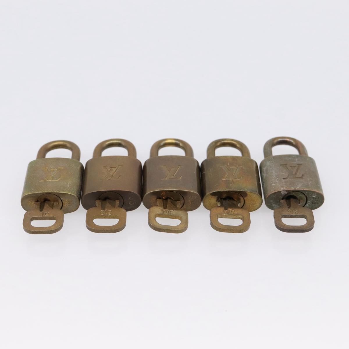 LOUIS VUITTON Padlock 10 Set Padlock metal Gold LV Auth 202430