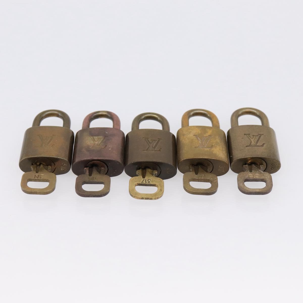 LOUIS VUITTON Padlock 10 Set Padlock metal Gold LV Auth 202430
