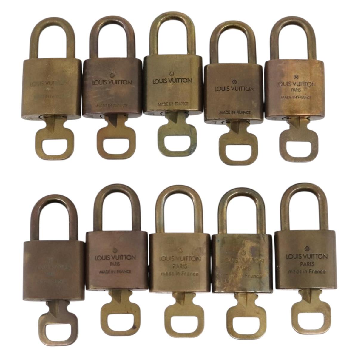 LOUIS VUITTON Padlock 10 Set Padlock metal Gold LV Auth 202431