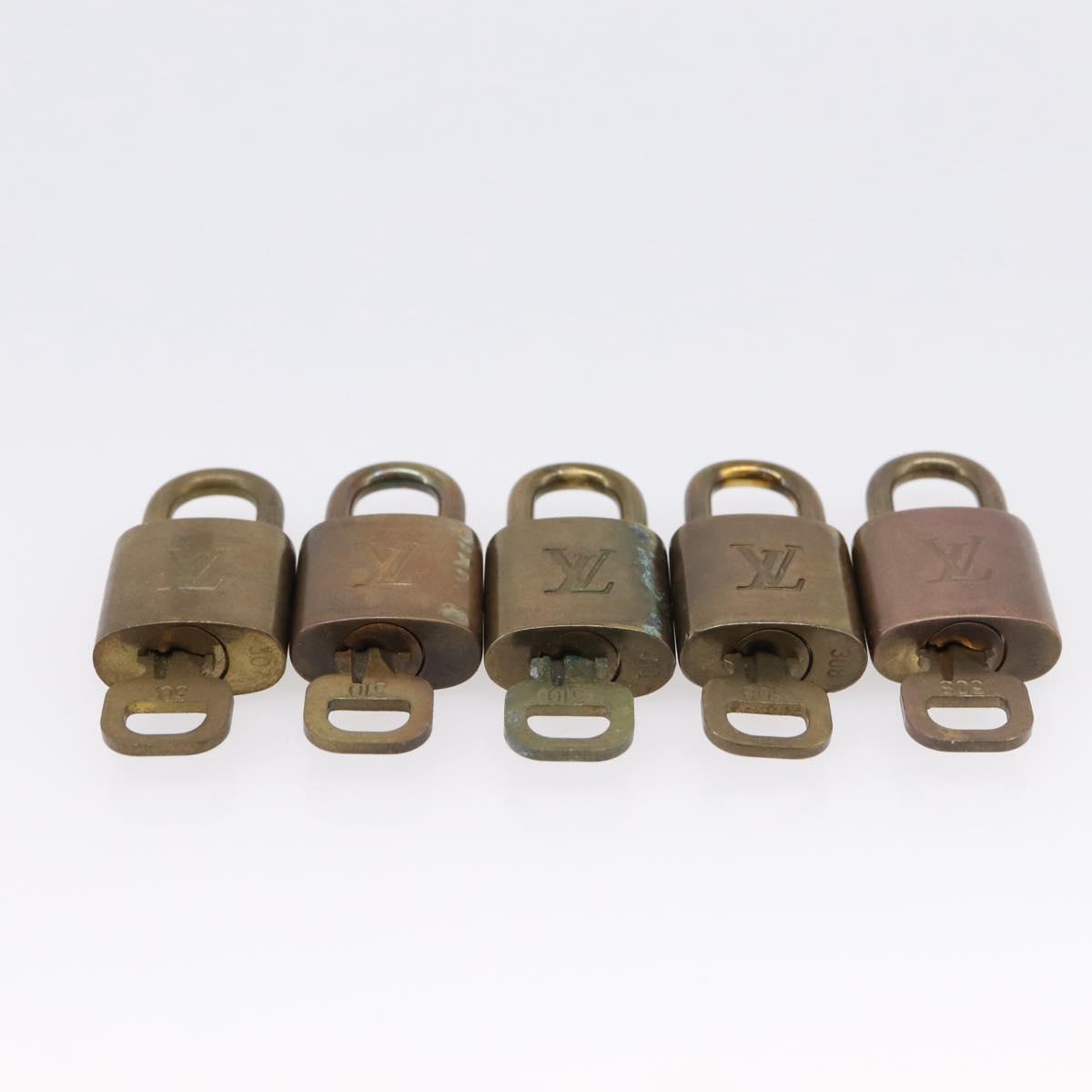 LOUIS VUITTON Padlock 10 Set Padlock metal Gold LV Auth 202431