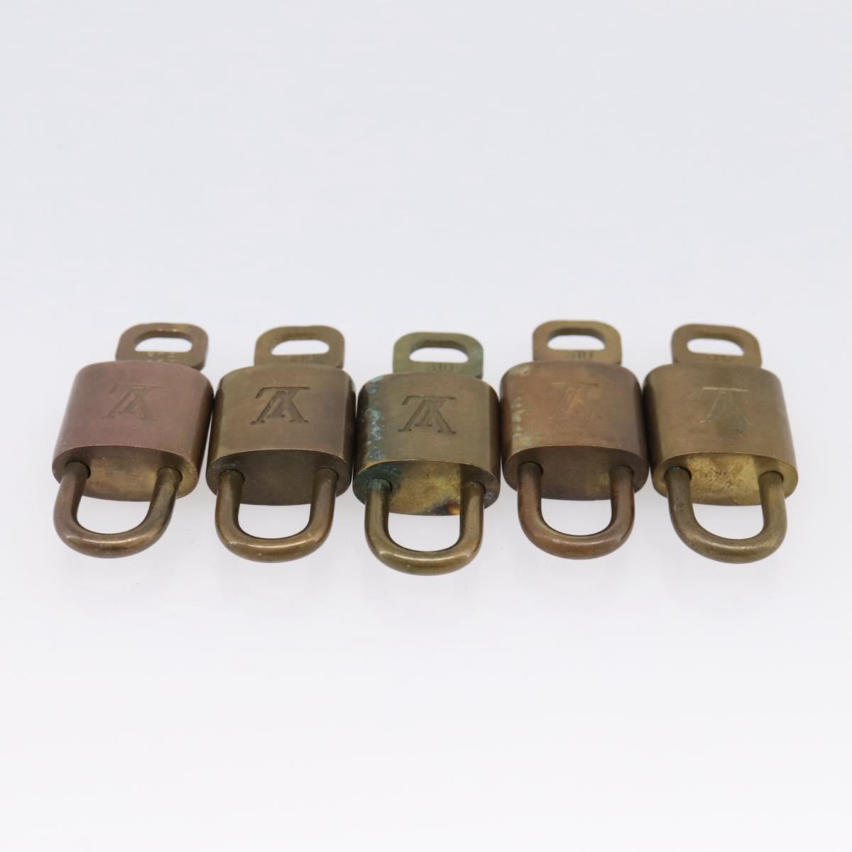 LOUIS VUITTON Padlock 10 Set Padlock metal Gold LV Auth 202431