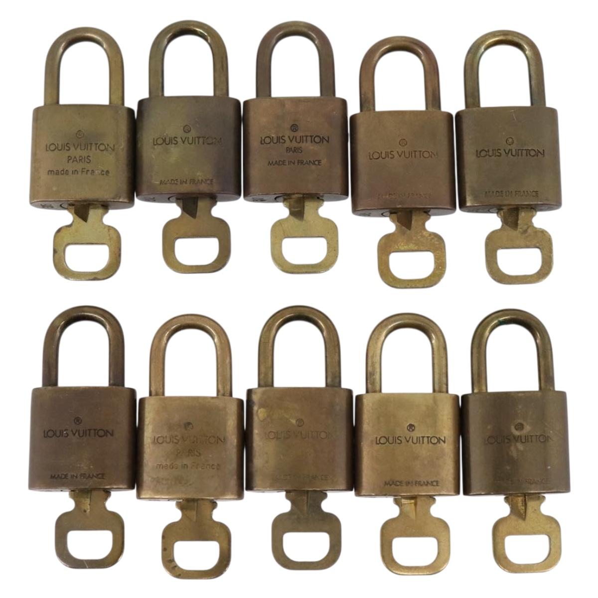 LOUIS VUITTON Padlock 10 Set Padlock metal Gold LV Auth 202432