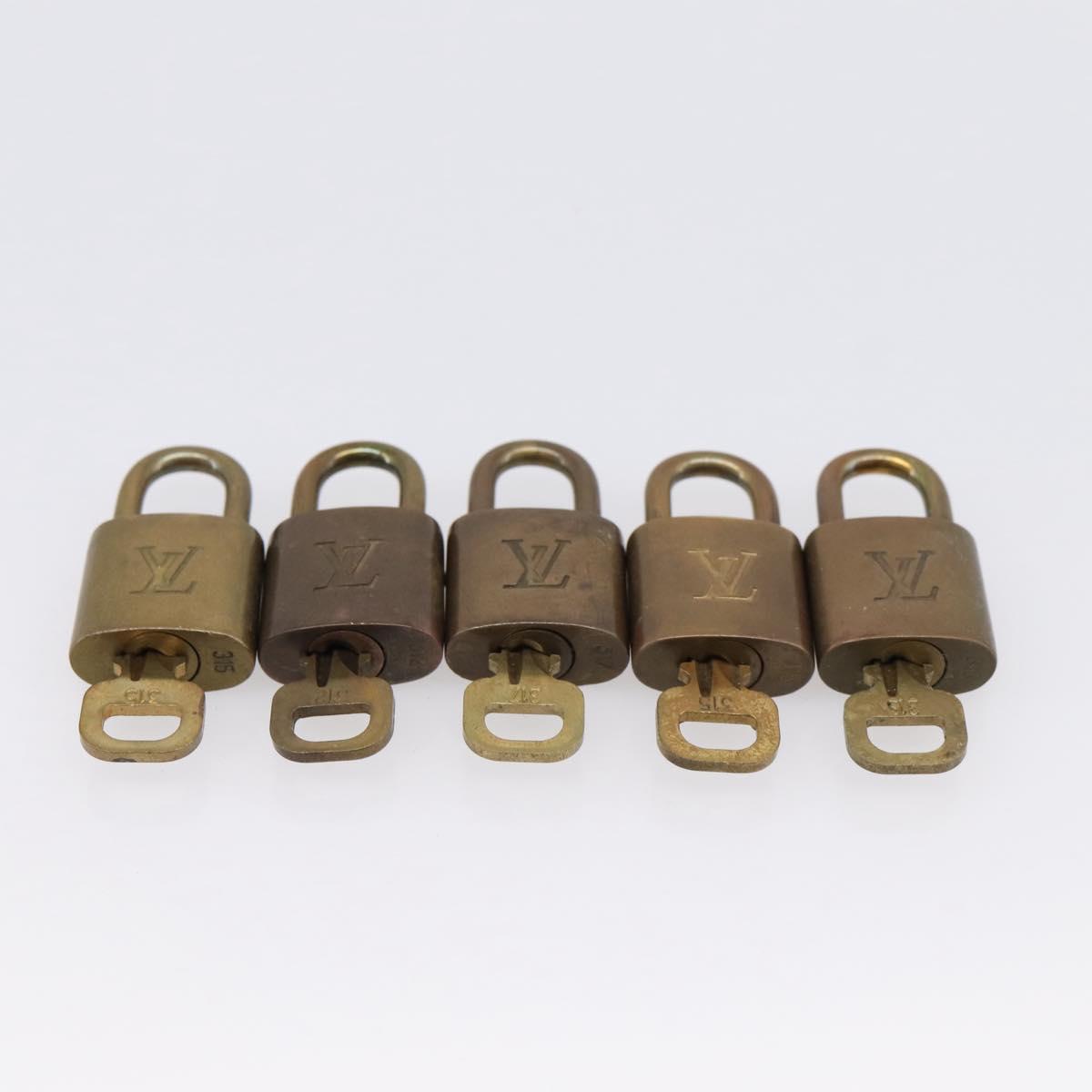 LOUIS VUITTON Padlock 10 Set Padlock metal Gold LV Auth 202432