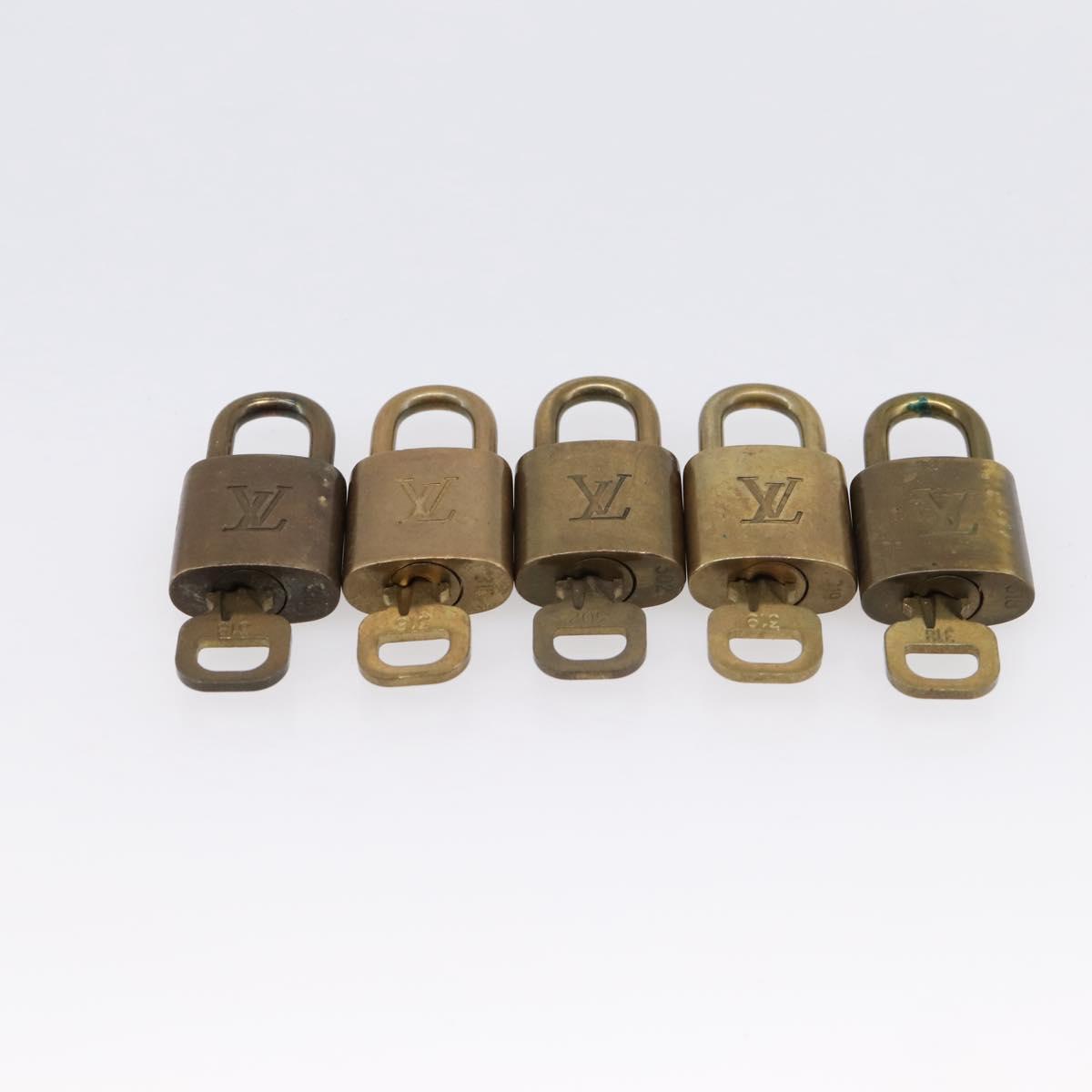 LOUIS VUITTON Padlock 10 Set Padlock metal Gold LV Auth 202432