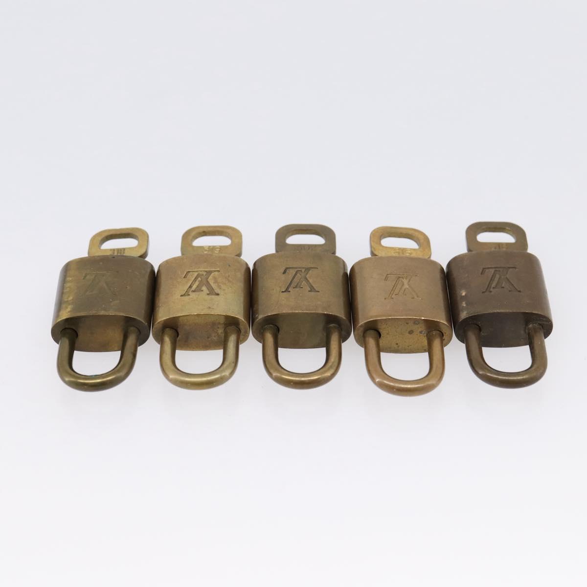 LOUIS VUITTON Padlock 10 Set Padlock metal Gold LV Auth 202432