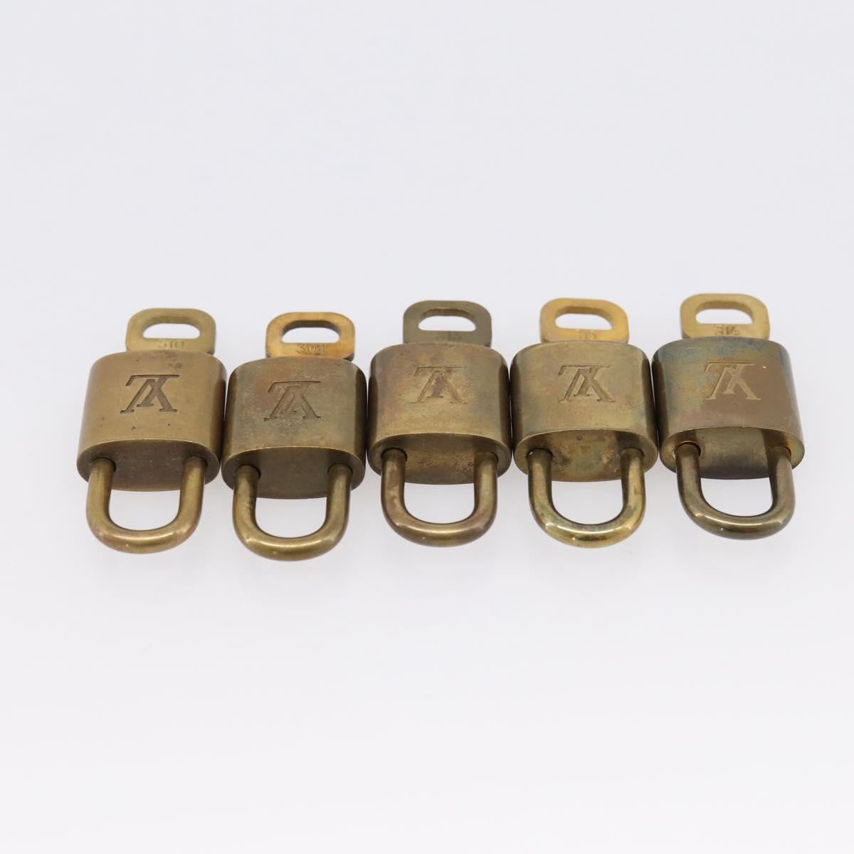 LOUIS VUITTON Padlock 10 Set Padlock metal Gold LV Auth 202433