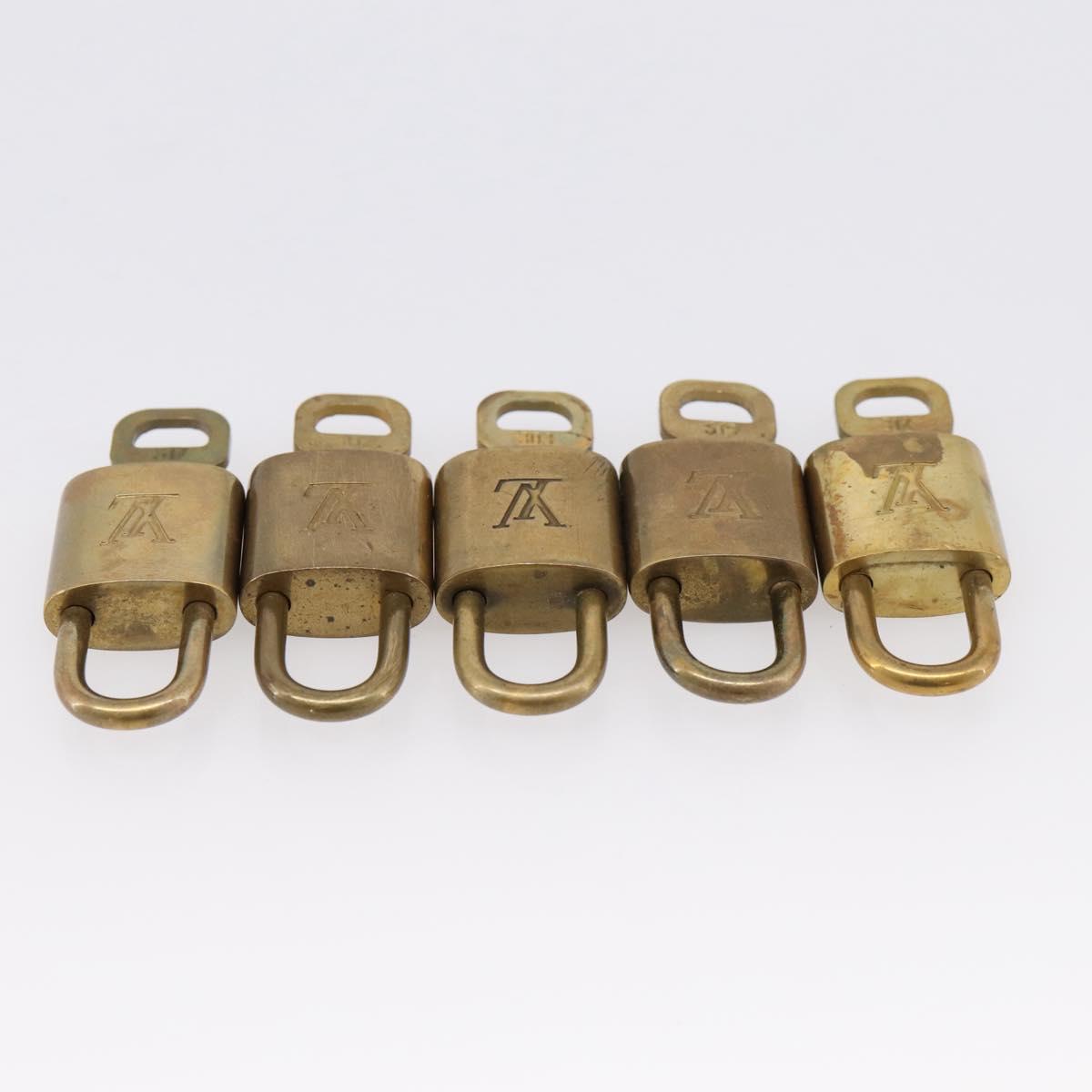 LOUIS VUITTON Padlock 10 Set Padlock metal Gold LV Auth 202433
