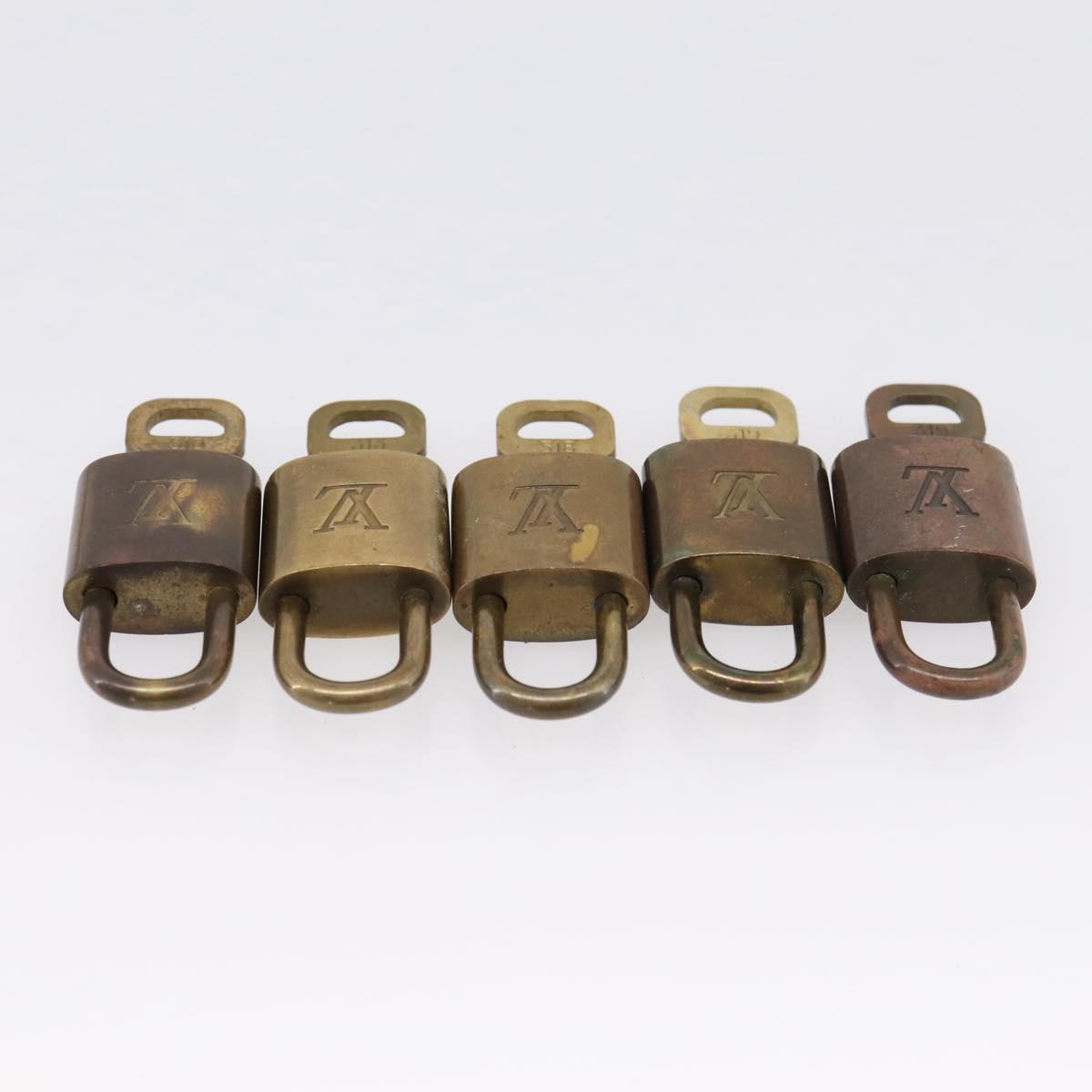 LOUIS VUITTON Padlock 10 Set Padlock metal Gold LV Auth 202434