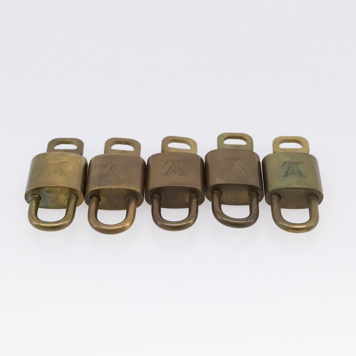 LOUIS VUITTON Padlock 10 Set Padlock metal Gold LV Auth 202435