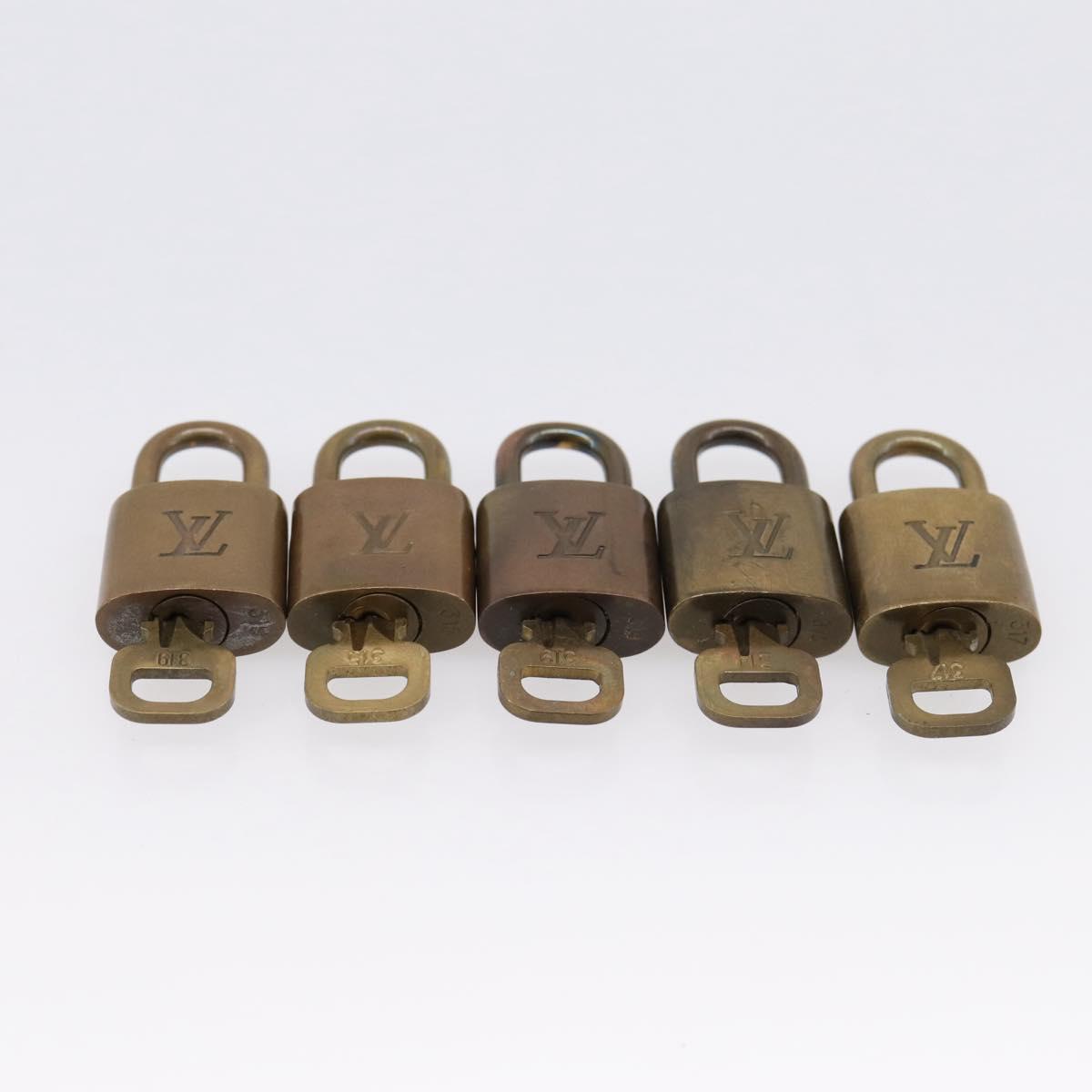 LOUIS VUITTON Padlock 10 Set Padlock metal Gold LV Auth 202435