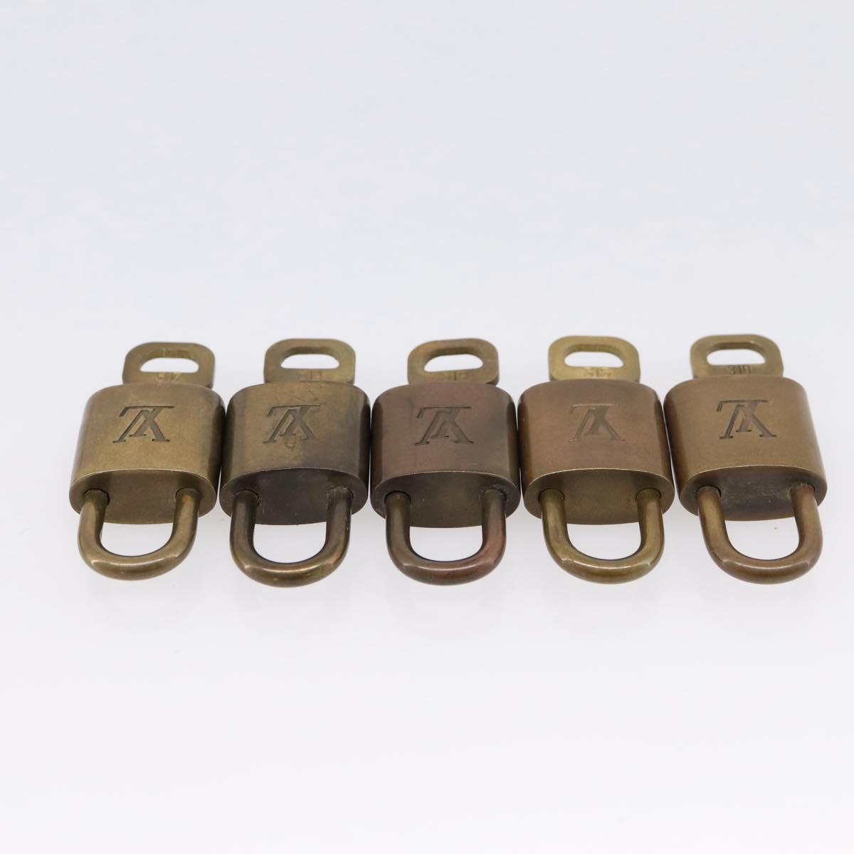 LOUIS VUITTON Padlock 10 Set Padlock metal Gold LV Auth 202435