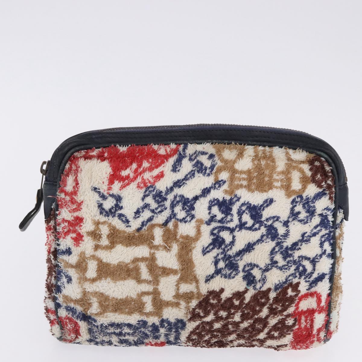 CELINE Shoulder Bag Pile Multicolor Gold Auth 202453A