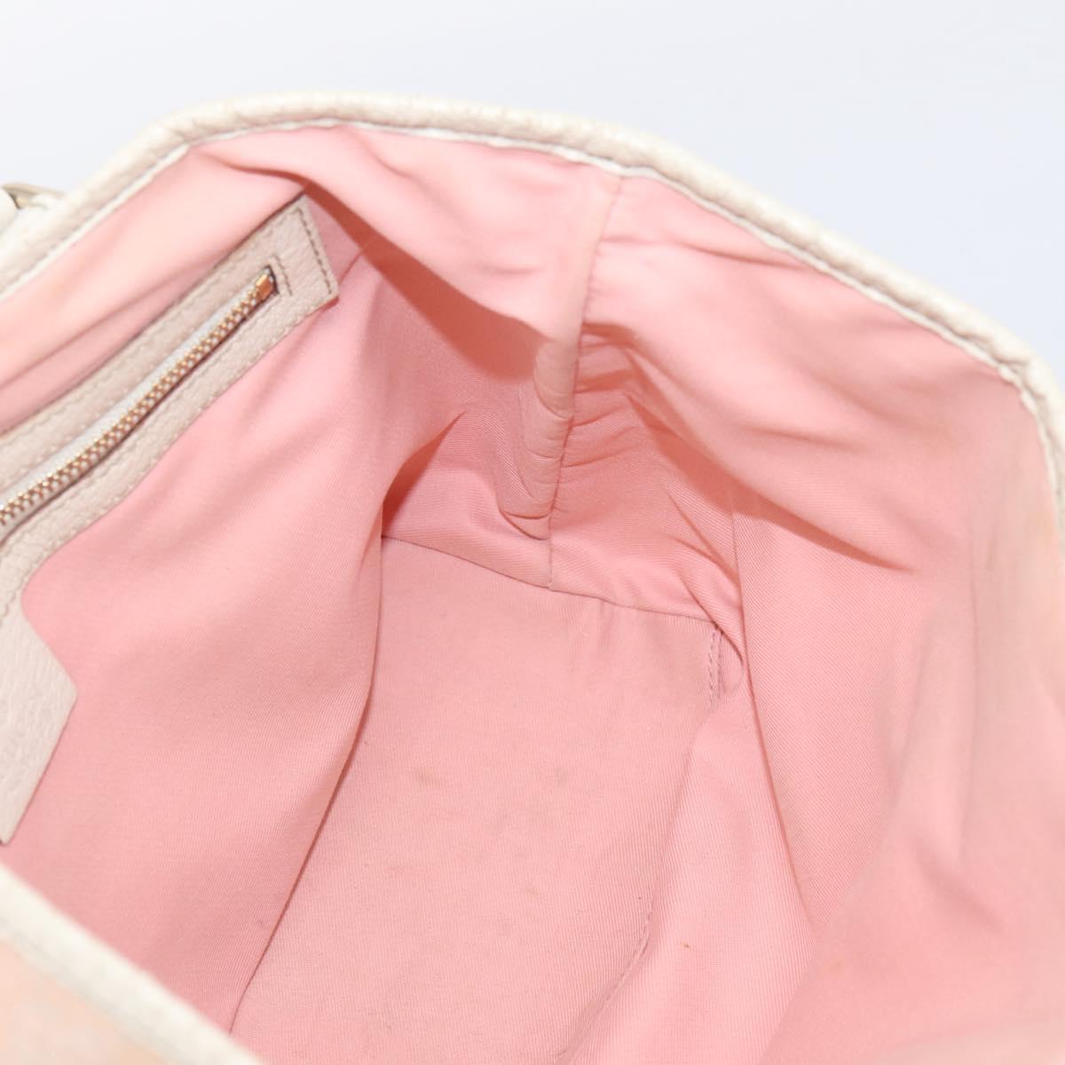 GUCCI GG Canvas Sherry Line Hand Bag Pink Gold 139261 Auth 202455