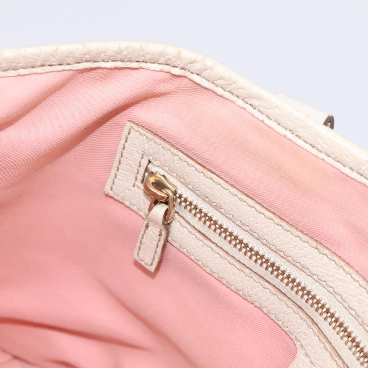 GUCCI GG Canvas Sherry Line Hand Bag Pink Gold 139261 Auth 202455