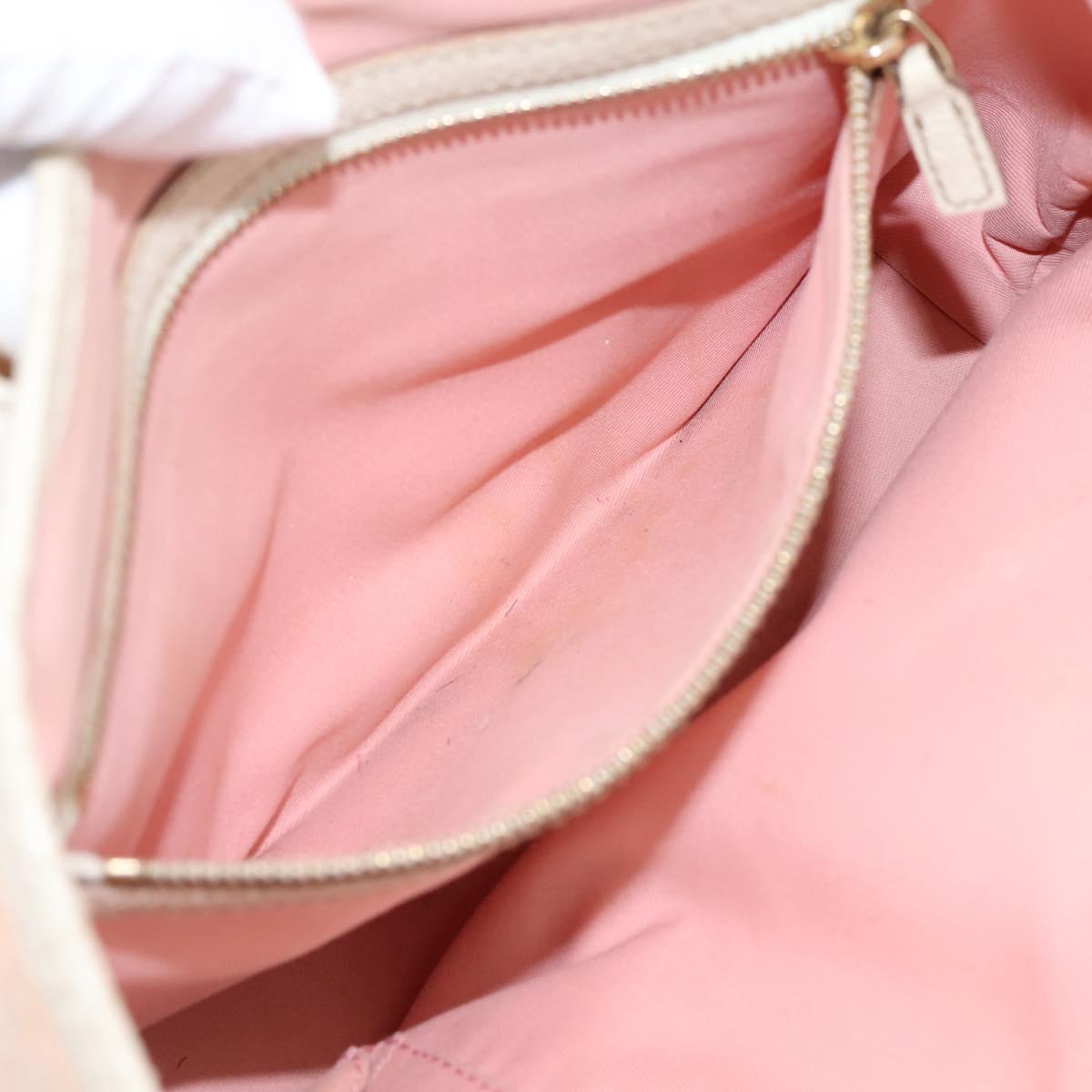 GUCCI GG Canvas Sherry Line Hand Bag Pink Gold 139261 Auth 202455