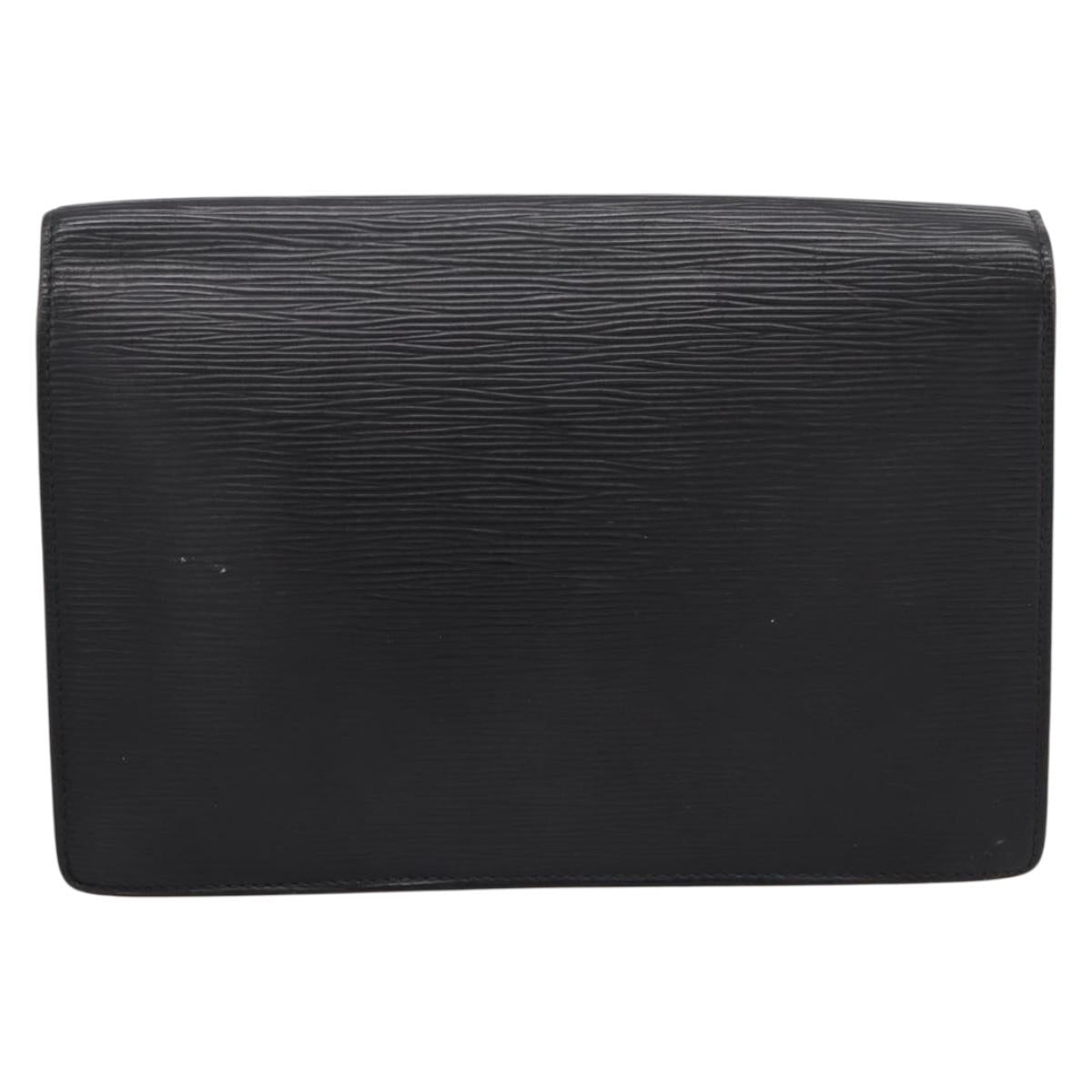 LOUIS VUITTON Epi Serie Dragonne Clutch Bag Black Noir M52612 LV Auth 202460