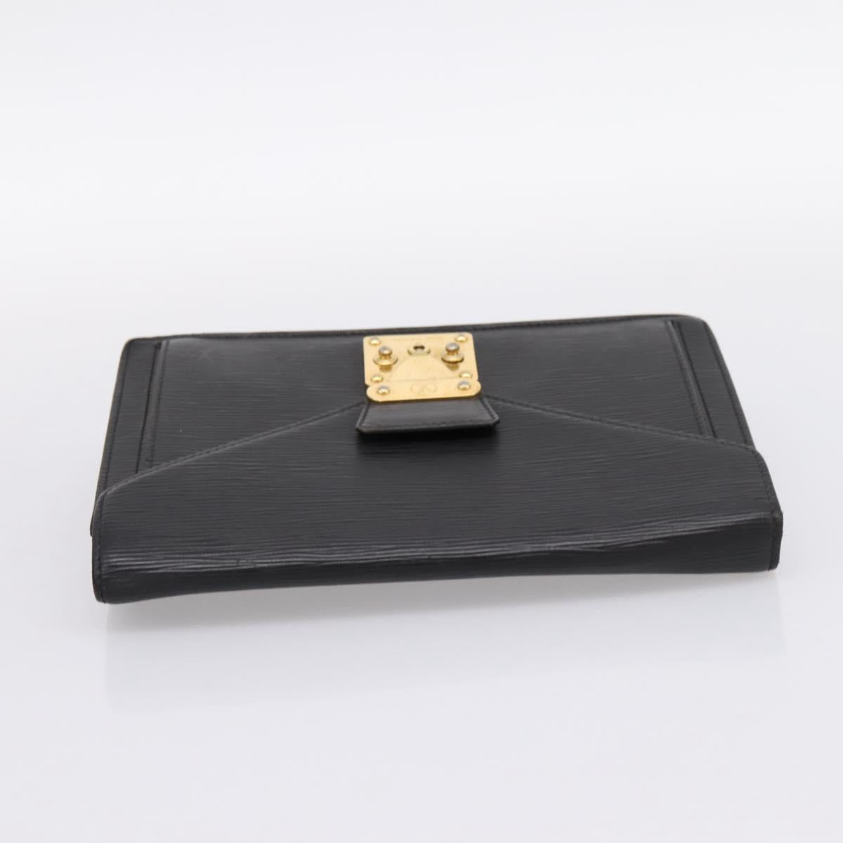 LOUIS VUITTON Epi Serie Dragonne Clutch Bag Black Noir M52612 LV Auth 202460