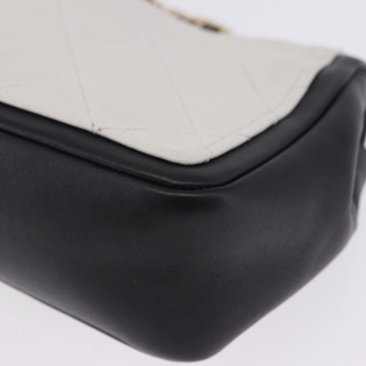 CHANEL Matelasse Chain Shoulder Bag Lamb Skin Black Gold CC Auth 202464SAM