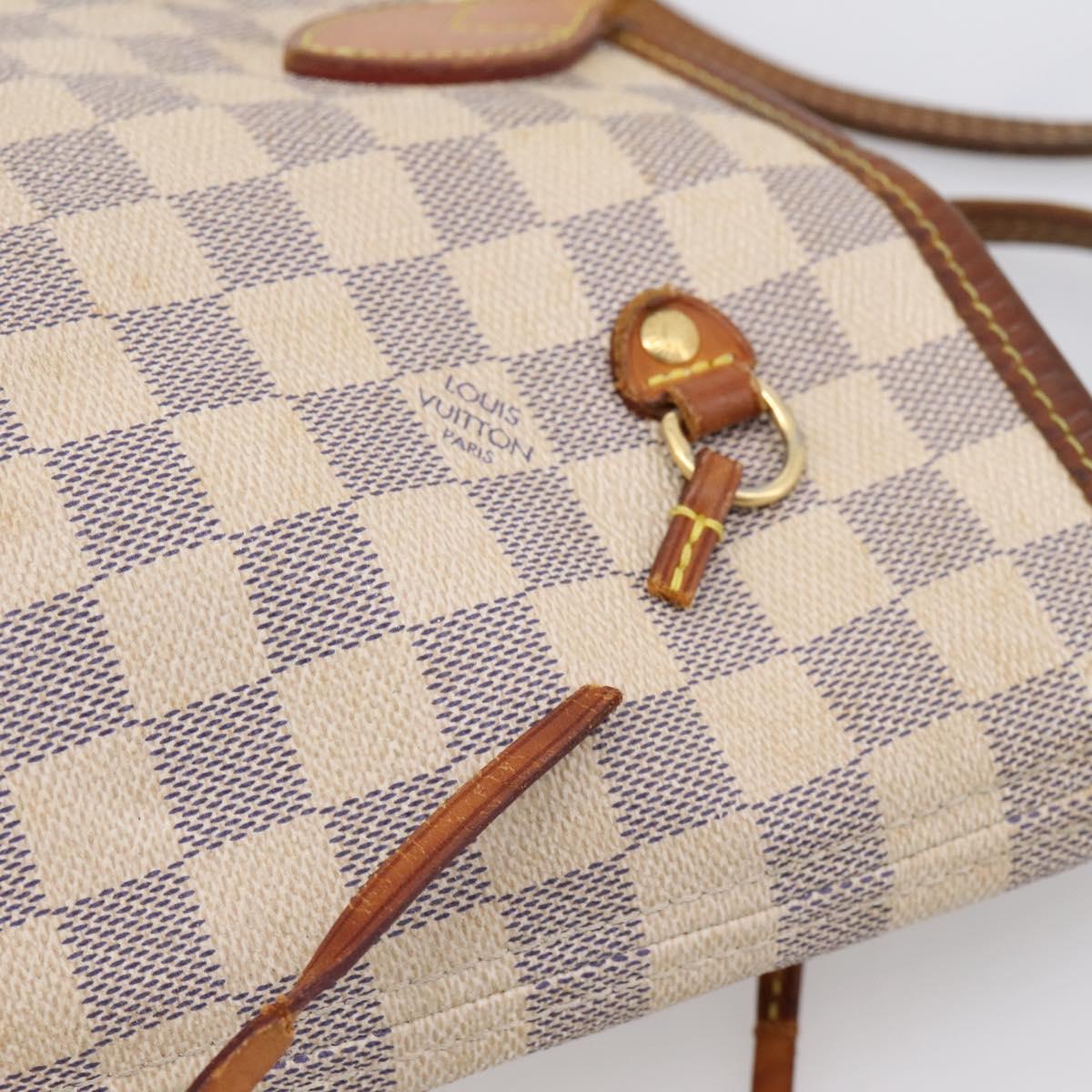 LOUIS VUITTON Damier Azur Neverfull MM Tote Bag N41605 LV Auth 202468