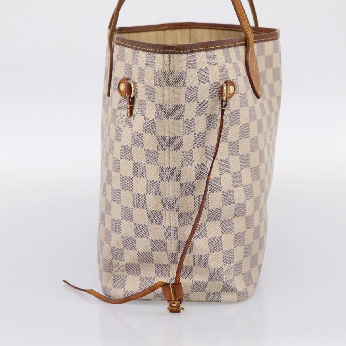 LOUIS VUITTON Damier Azur Neverfull MM Tote Bag N41605 LV Auth 202468