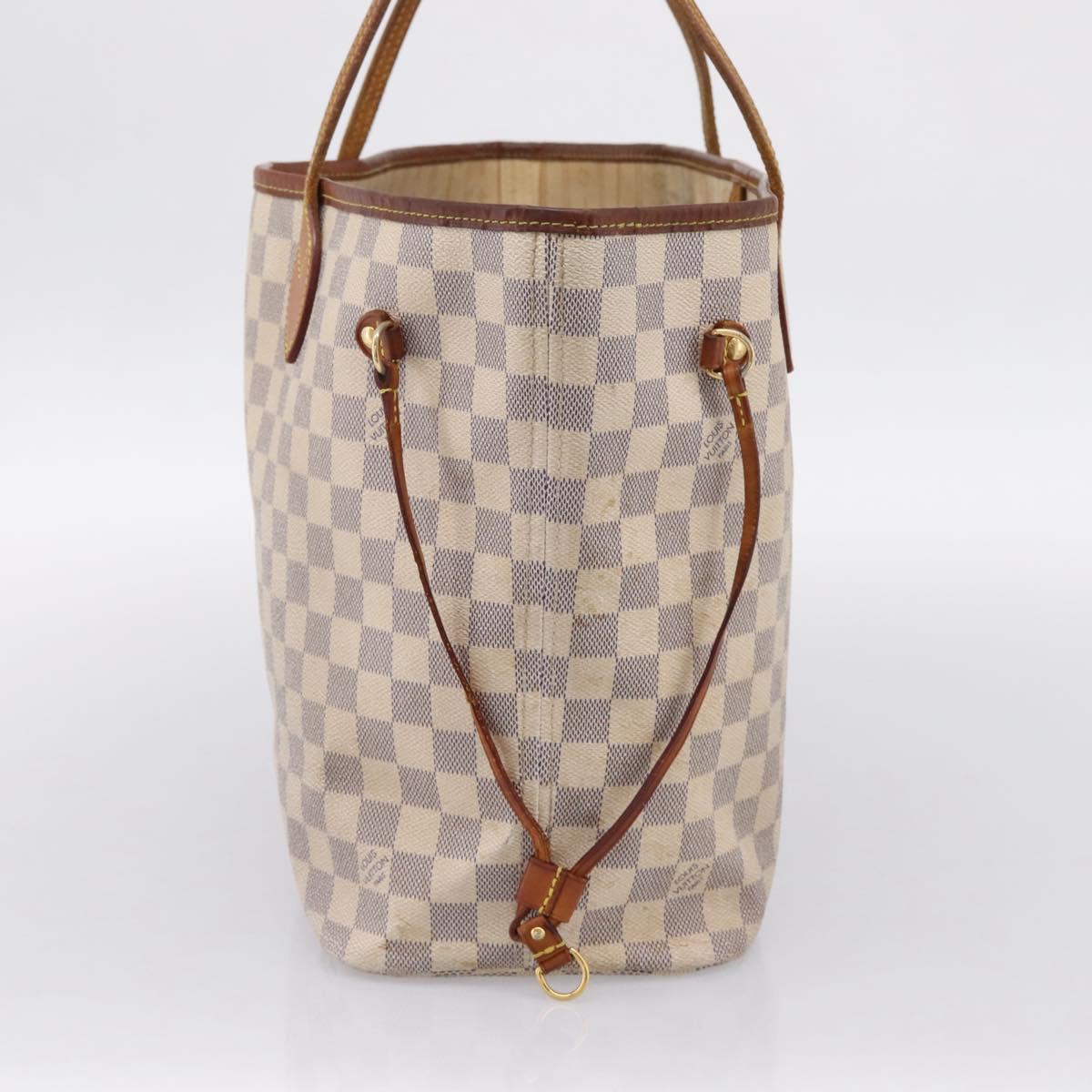 LOUIS VUITTON Damier Azur Neverfull MM Tote Bag N41605 LV Auth 202468