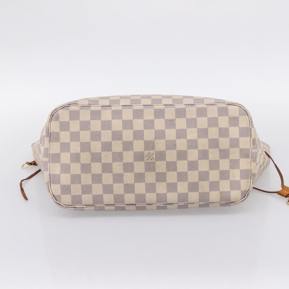 LOUIS VUITTON Damier Azur Neverfull MM Tote Bag N41605 LV Auth 202468