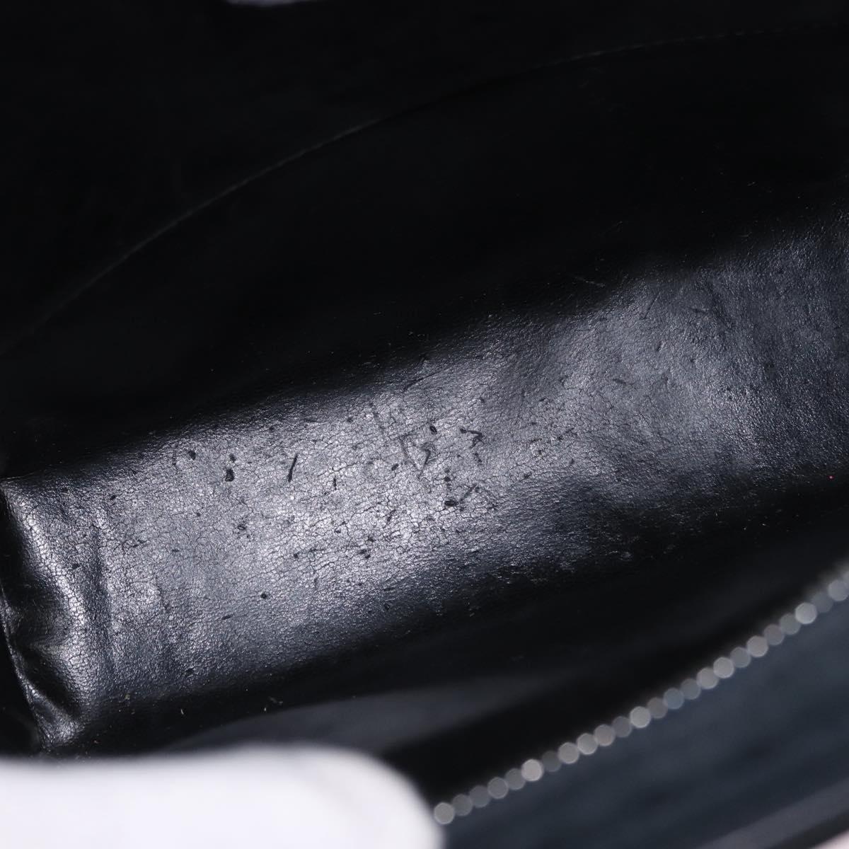 Salvatore Ferragamo Vala Hand Bag Suede 2way Black Gold Auth 202471