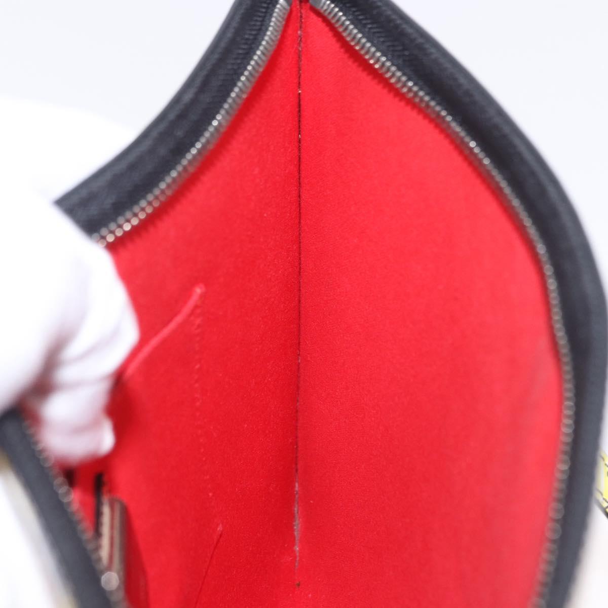 Christian Louboutin Shoulder Bag Patent leather White Silver Auth 202472A