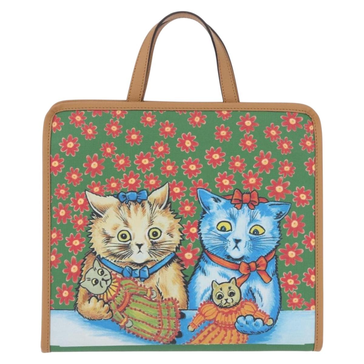 GUCCI Children's Hand Bag PVC Green Silver 605614 Auth 202473SAV