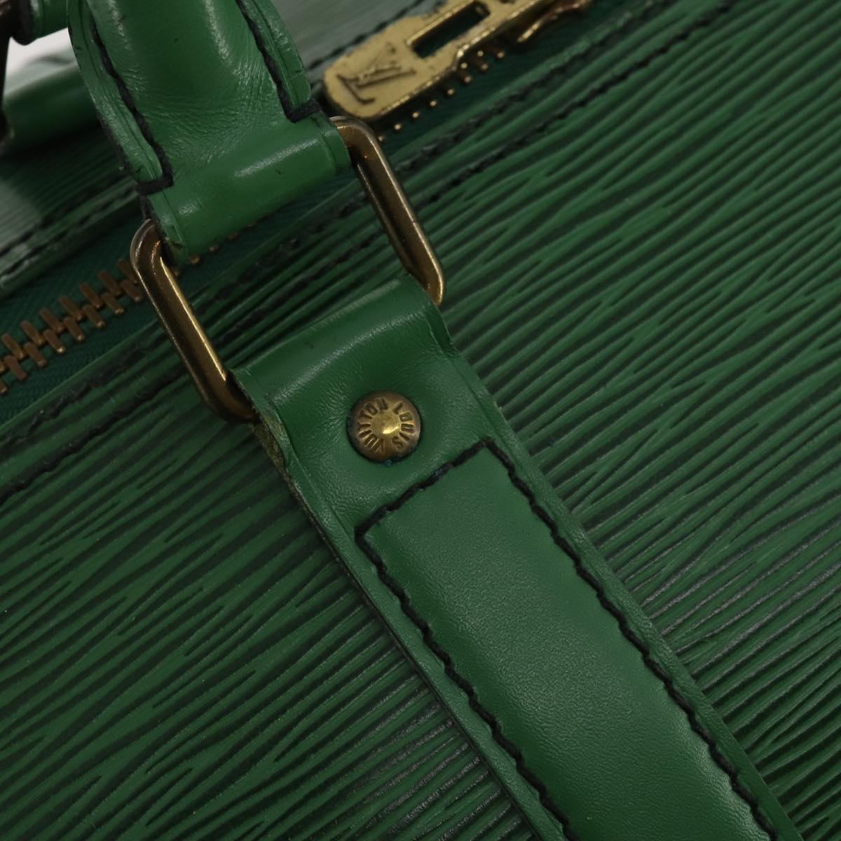 LOUIS VUITTON Epi Keepall 55 Boston Bag Green M42954 LV Auth 202475