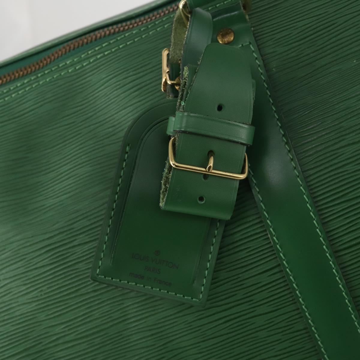 LOUIS VUITTON Epi Keepall 55 Boston Bag Green M42954 LV Auth 202476A